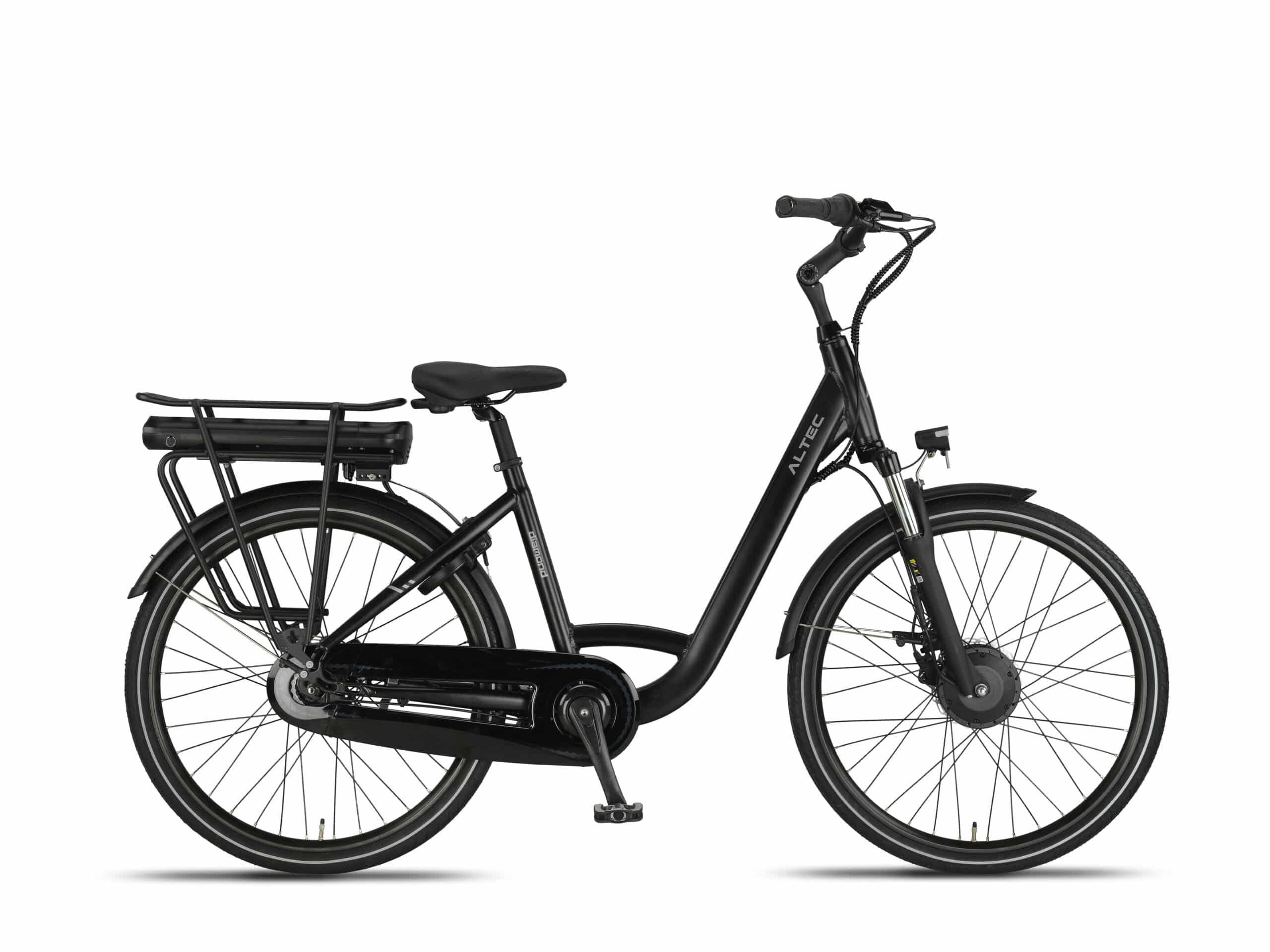 Altec Diamond Elektrische Stadsfiets 26 inch 44 cm Zwart Mat