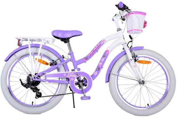 Volare Lovely Kinderfiets 20 inch Meisjesfiets Paars 7 Versnellingen
