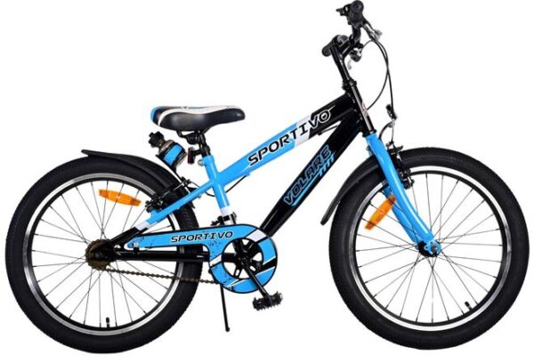 Volare Sportivo Kinderfiets 20 inch Jongensfiets Blauw Twee Handremmen