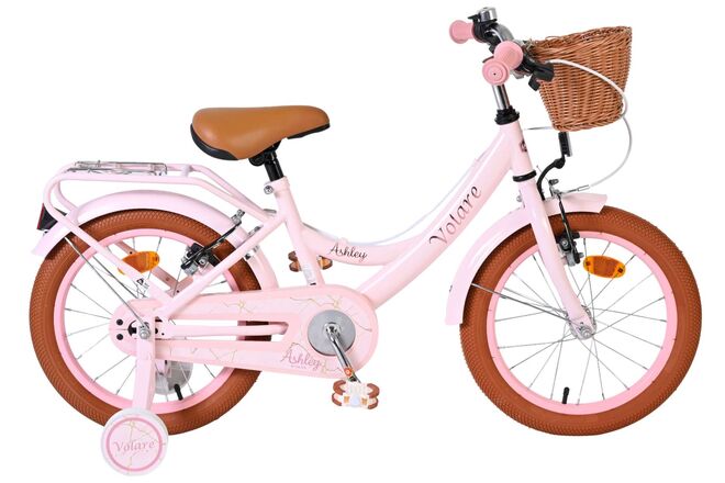 Volare Ashley Kinderfiets 16 inch Meisjesfiets Roze Twee Handremmen