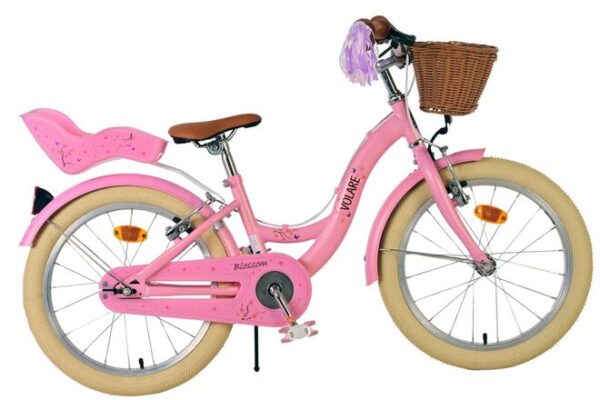 Volare Blossom Kinderfiets 18 inch Meisjesfiets Roze Twee Handremmen