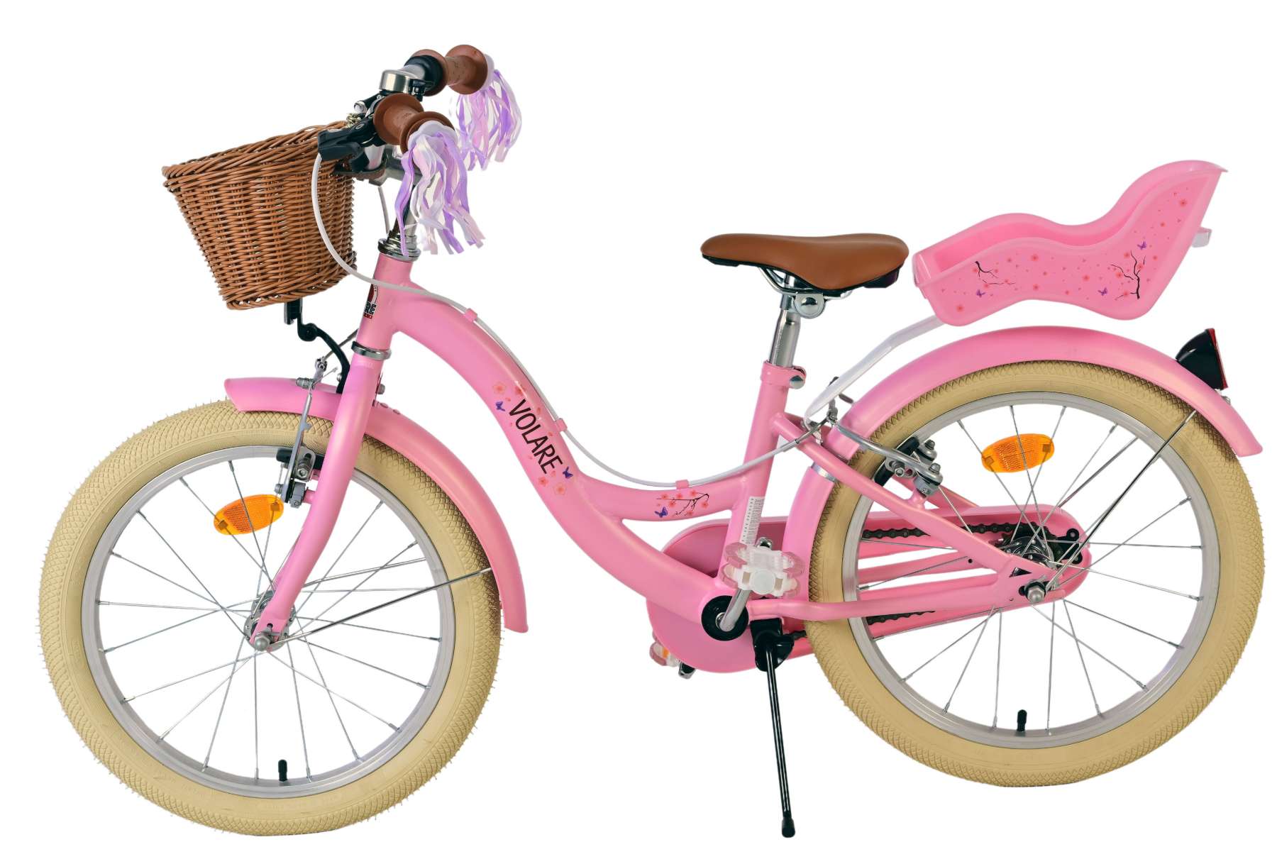 Volare Blossom Kinderfiets 18 inch Meisjesfiets Roze Twee Handremmen - Afbeelding 8