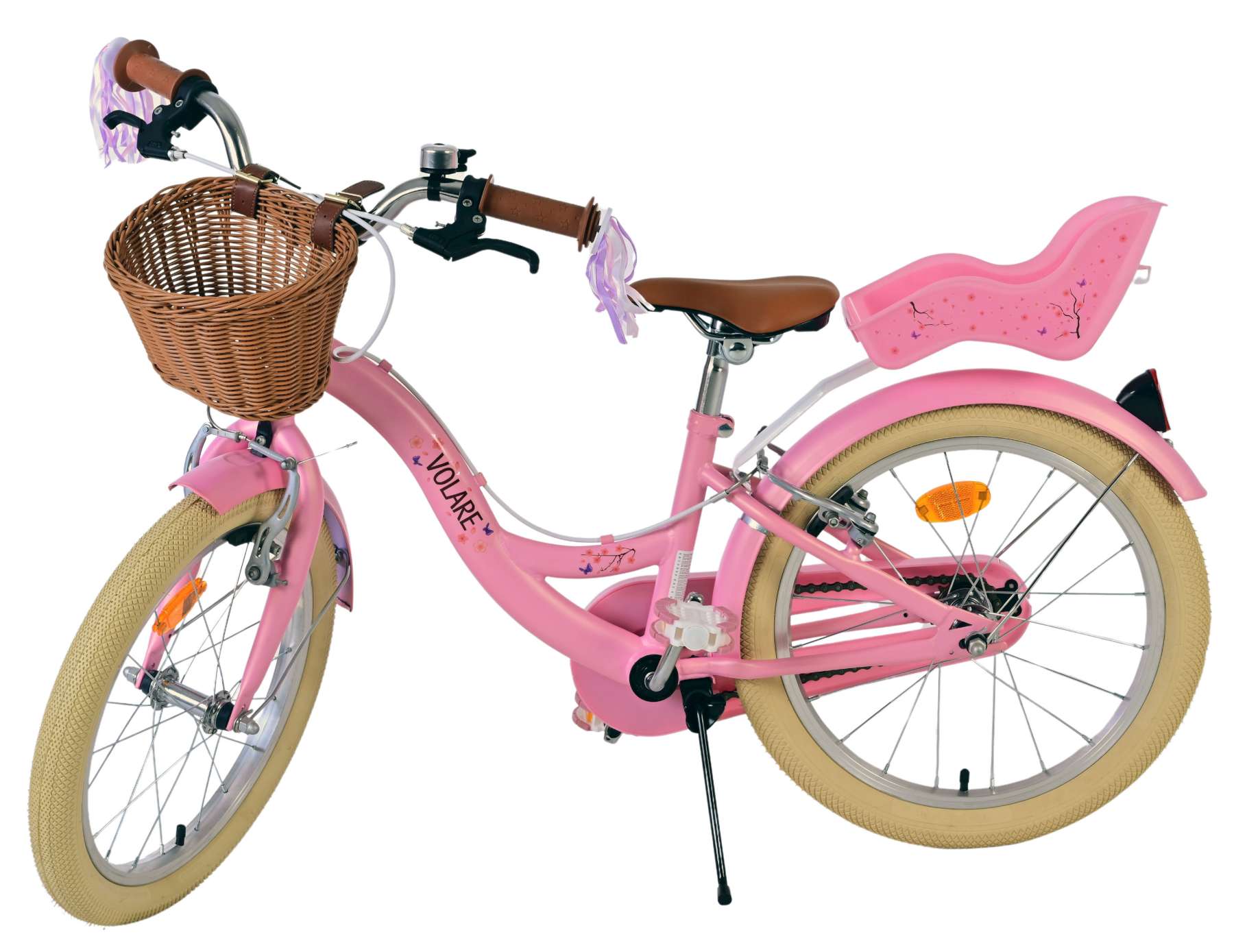 Volare Blossom Kinderfiets 18 inch Meisjesfiets Roze Twee Handremmen - Afbeelding 9
