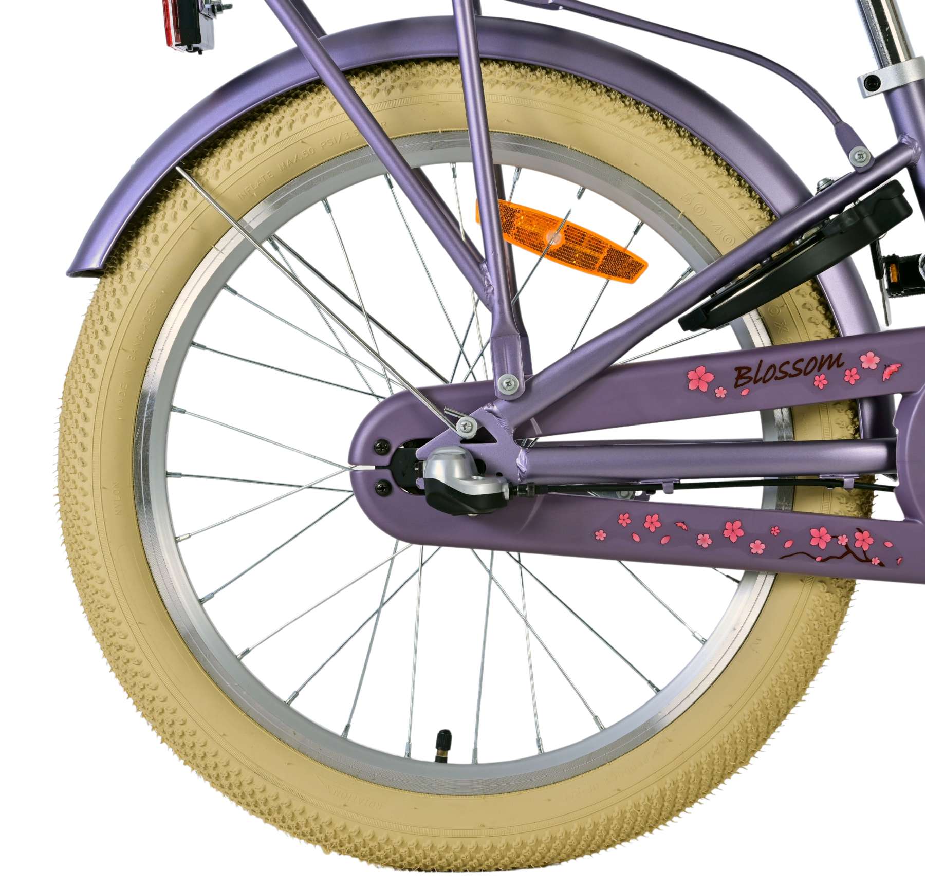 Volare Blossom Kinderfiets 20 inch Meisjesfiets Paars 3 Versnellingen - Afbeelding 2