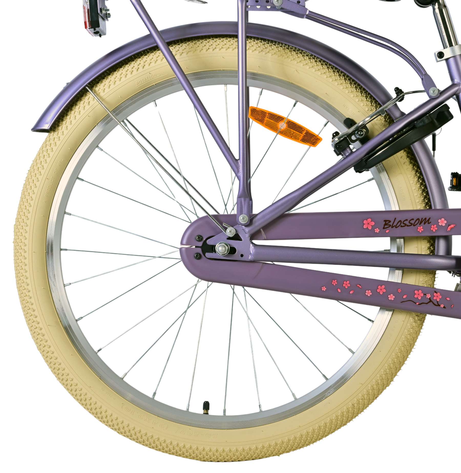 Volare Blossom Kinderfiets 24 inch Meisjesfiets Paars Twee Handremmen - Afbeelding 2