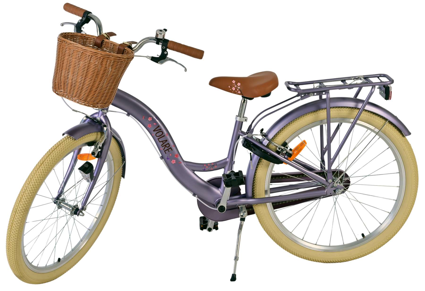 Volare Blossom Kinderfiets 24 inch Meisjesfiets Paars Twee Handremmen - Afbeelding 8