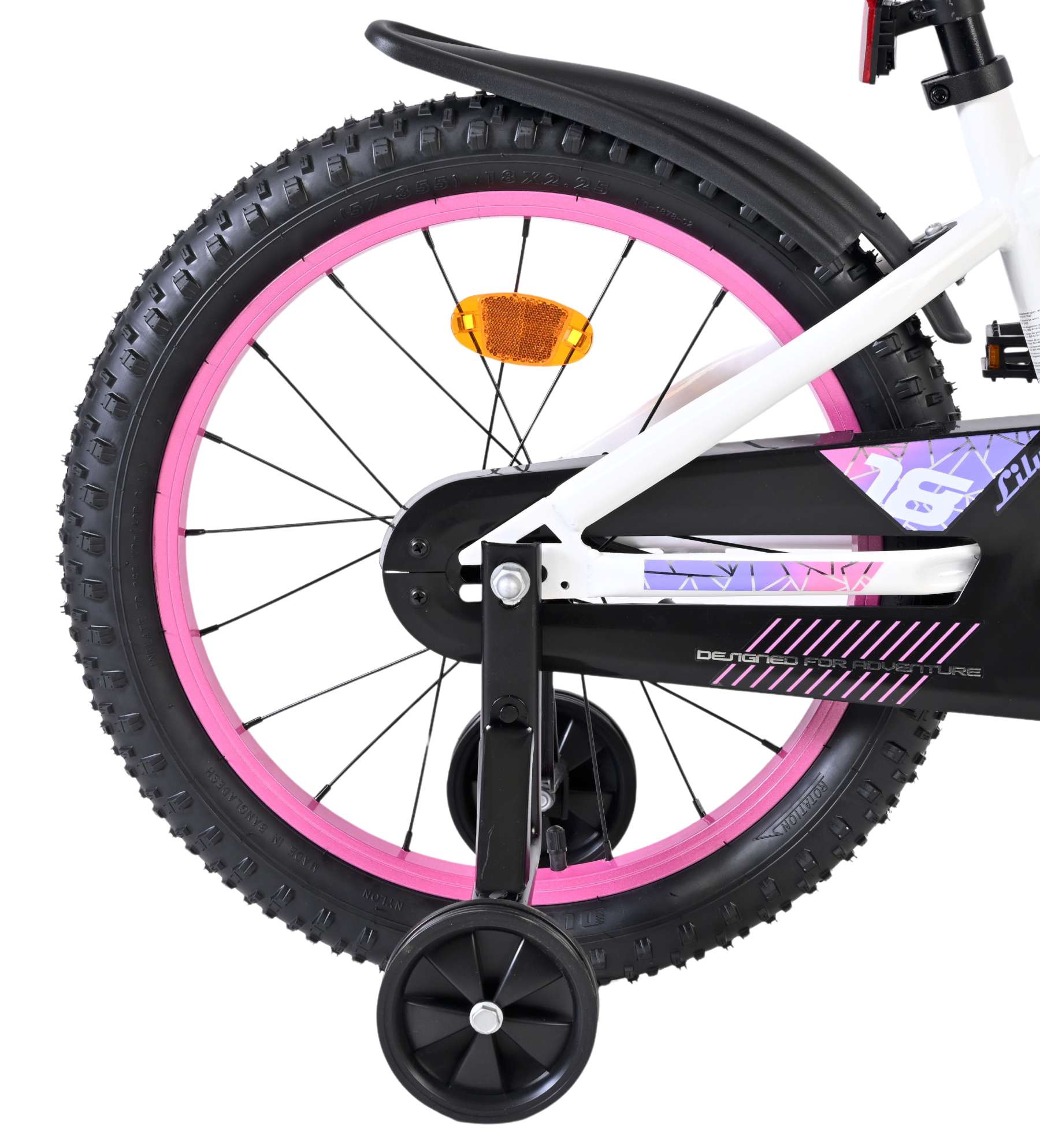 Volare Lily Kinderfiets 18 inch Meisjesfiets Wit Twee Handremmen - Afbeelding 2
