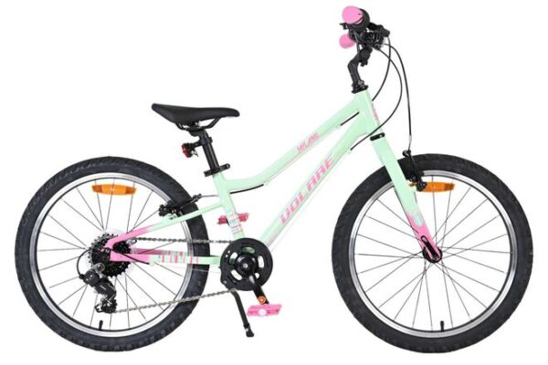 Volare Milano Kinderfiets 20 inch Meisjesfiets Mintgroen 6 Versnellingen