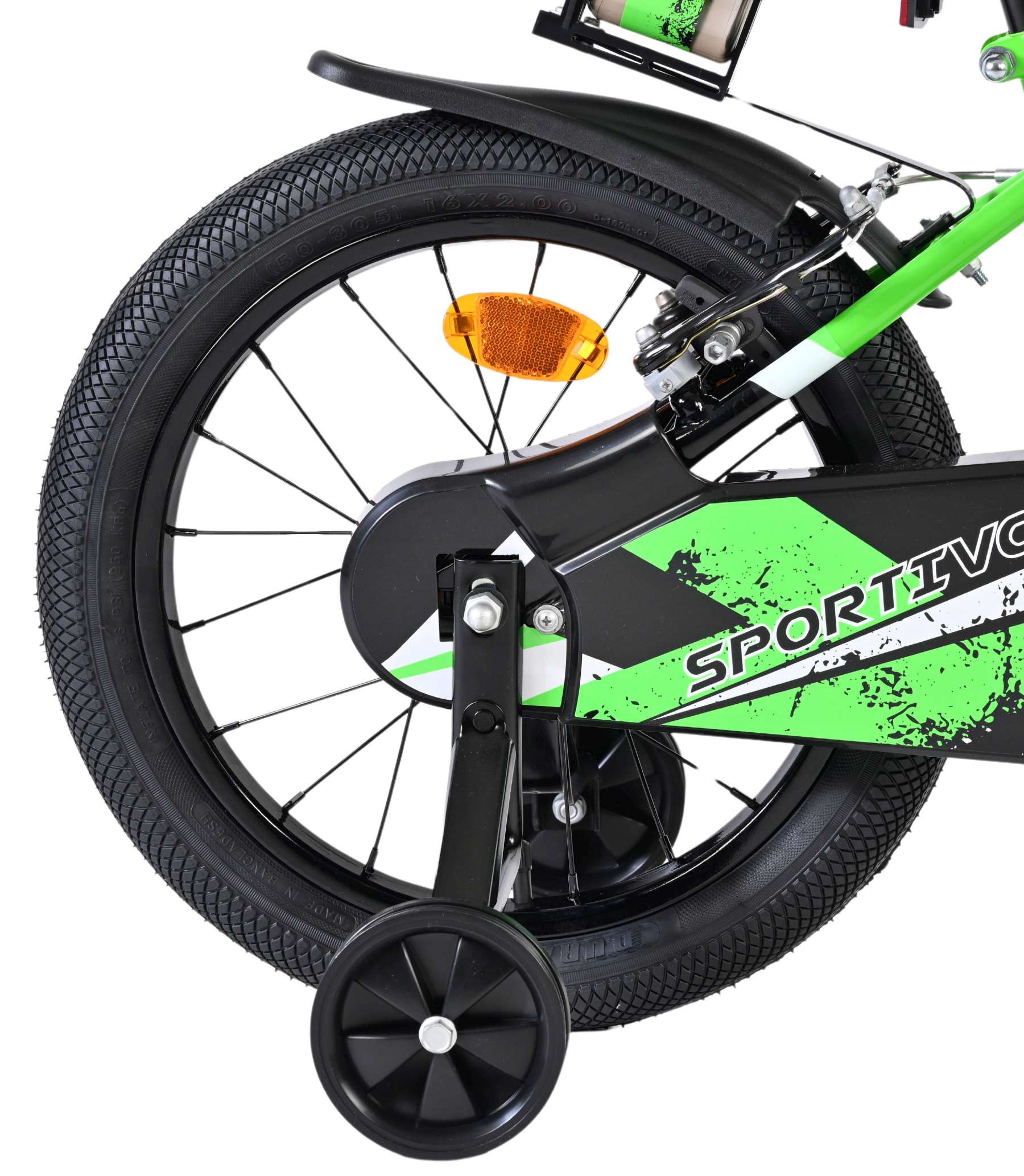 Volare Sportivo Kinderfiets 16 inch Jongensfiets Groen Twee Handremmen - Afbeelding 2