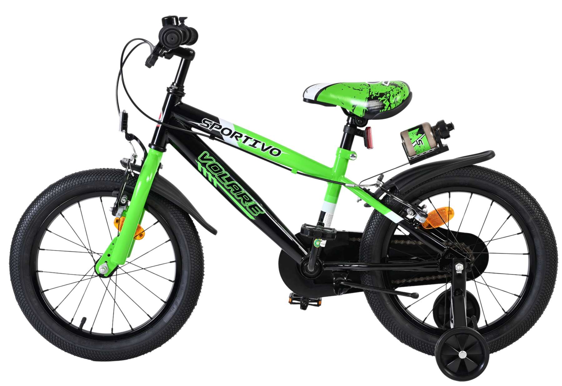 Volare Sportivo Kinderfiets 16 inch Jongensfiets Groen Twee Handremmen - Afbeelding 7