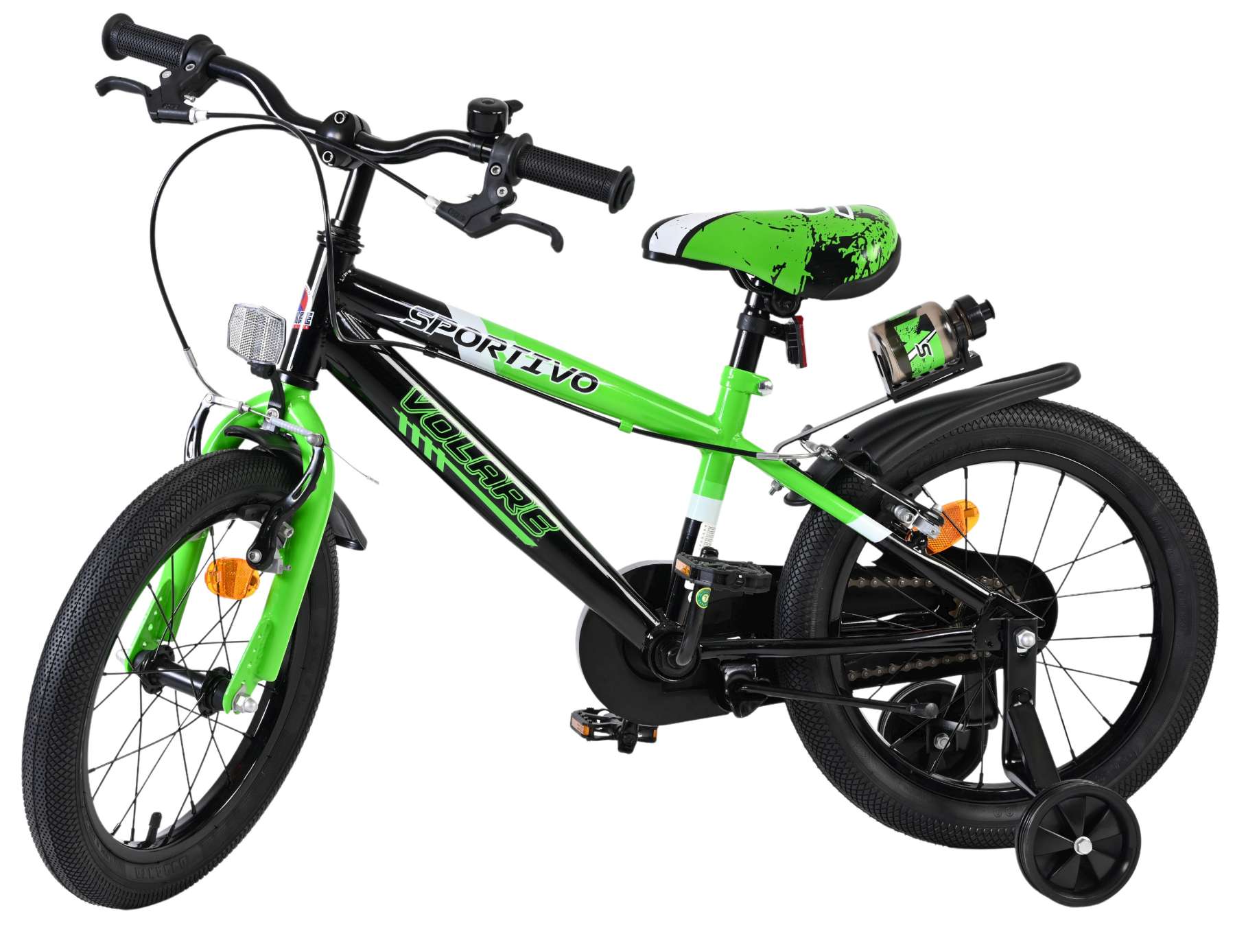 Volare Sportivo Kinderfiets 16 inch Jongensfiets Groen Twee Handremmen - Afbeelding 8