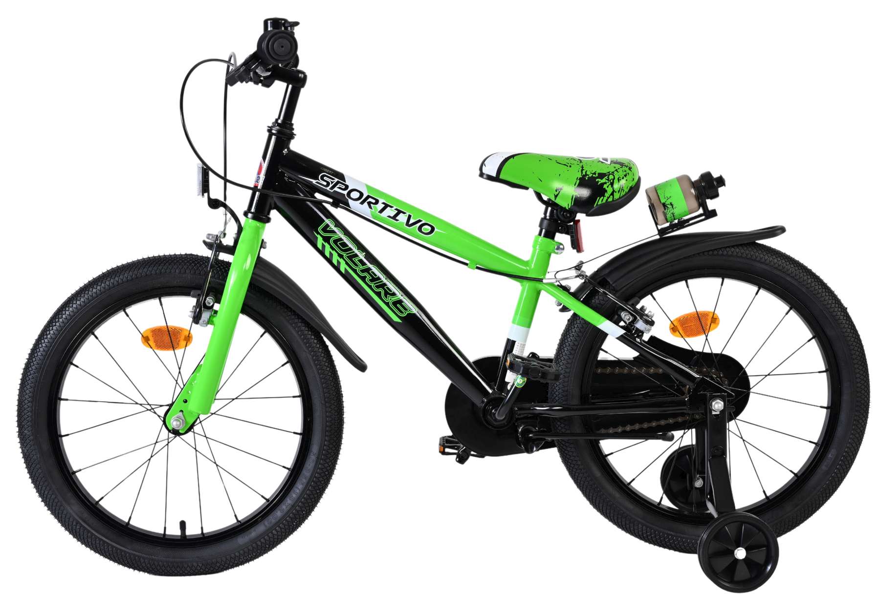 Volare Sportivo Kinderfiets 18 inch Jongensfiets Groen Twee Handremmen - Afbeelding 7