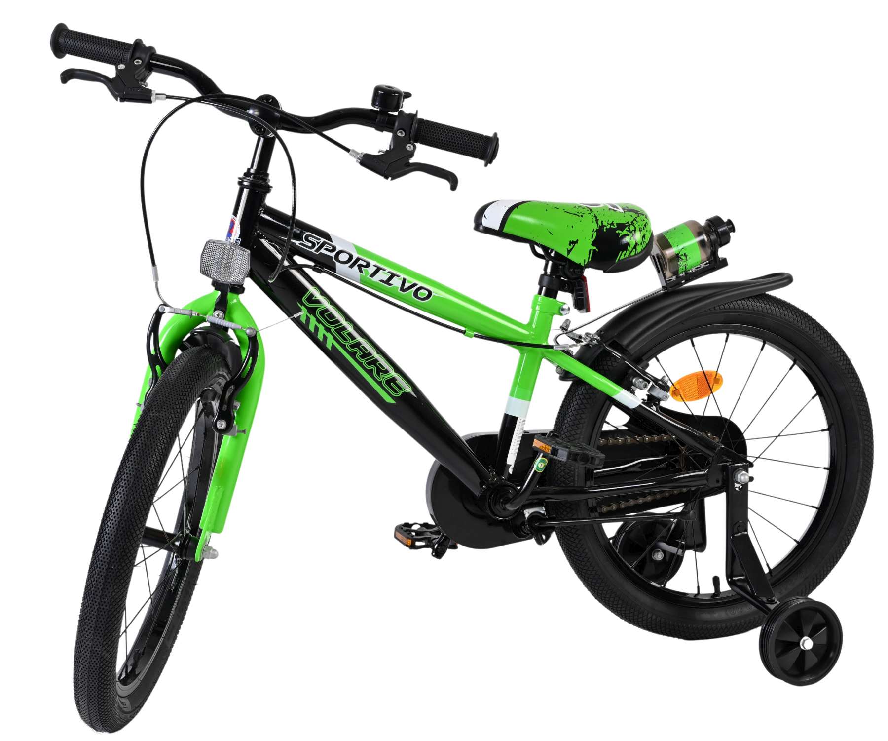 Volare Sportivo Kinderfiets 18 inch Jongensfiets Groen Twee Handremmen - Afbeelding 8