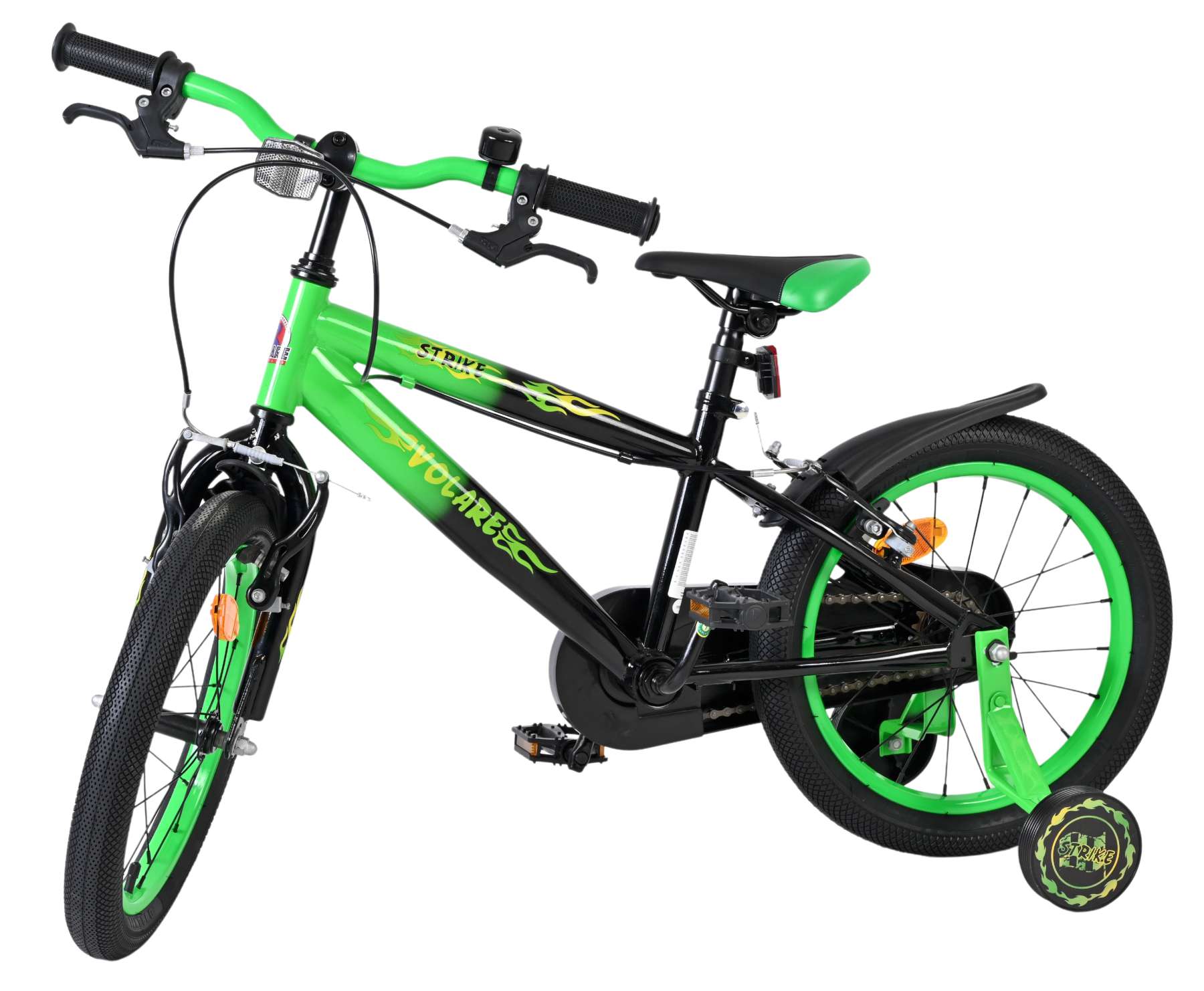 Volare Strike Kinderfiets 16 inch Jongensfiets Groen Twee Handremmen - Afbeelding 8