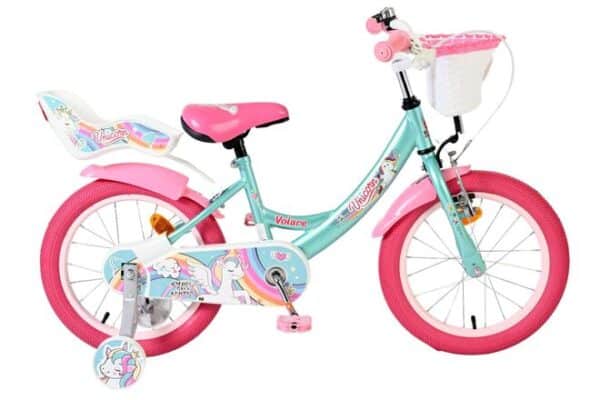 Volare Unicorn Kinderfiets 16 inch Meisjesfiets Groen