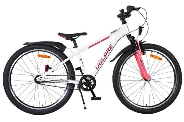 Volare XC Race Kinderfiets 24 inch Meisjesfiets Wit Roze 3 Versnellingen