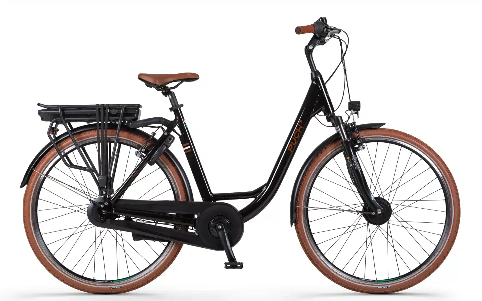Puch E-Folk N7 Elektrische Damesfiets Black Glossy 55 cm