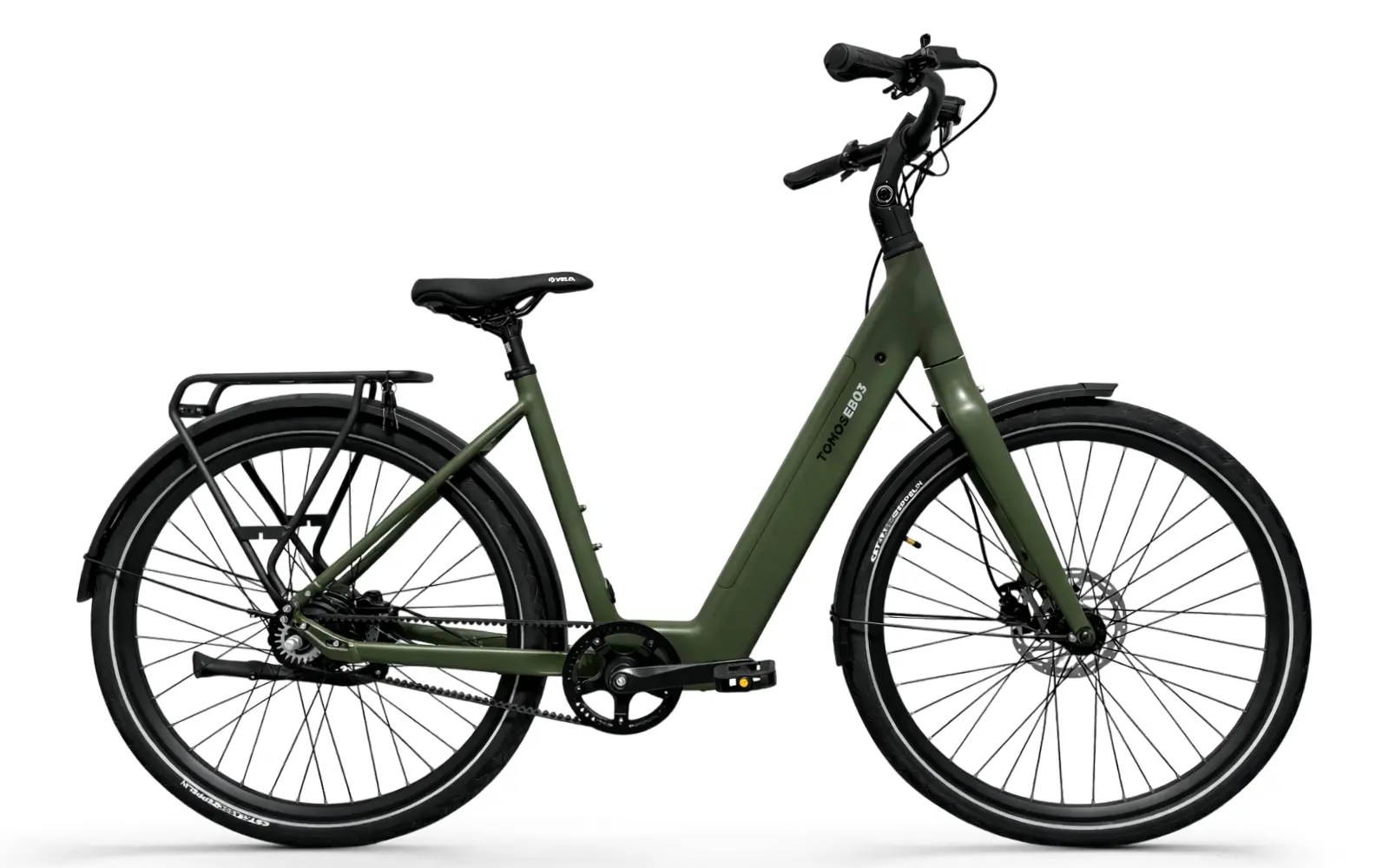 Tomos EB 03 Elektrische Damesfiets Olive Green Matt 50 cm