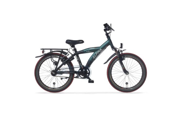 Alpina Yabber Kinderfiets 20 inch - Pine Green Matte - Vivid Black Matte