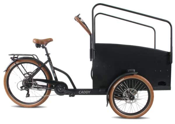 Vogue Caddy Elektrische Bakfiets in Matt Black Brown