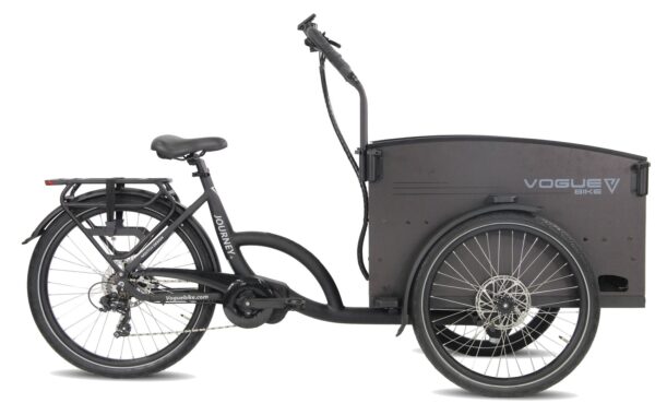 Vogue Journey Plus Elektrische Bakfiets in Matt Black Black